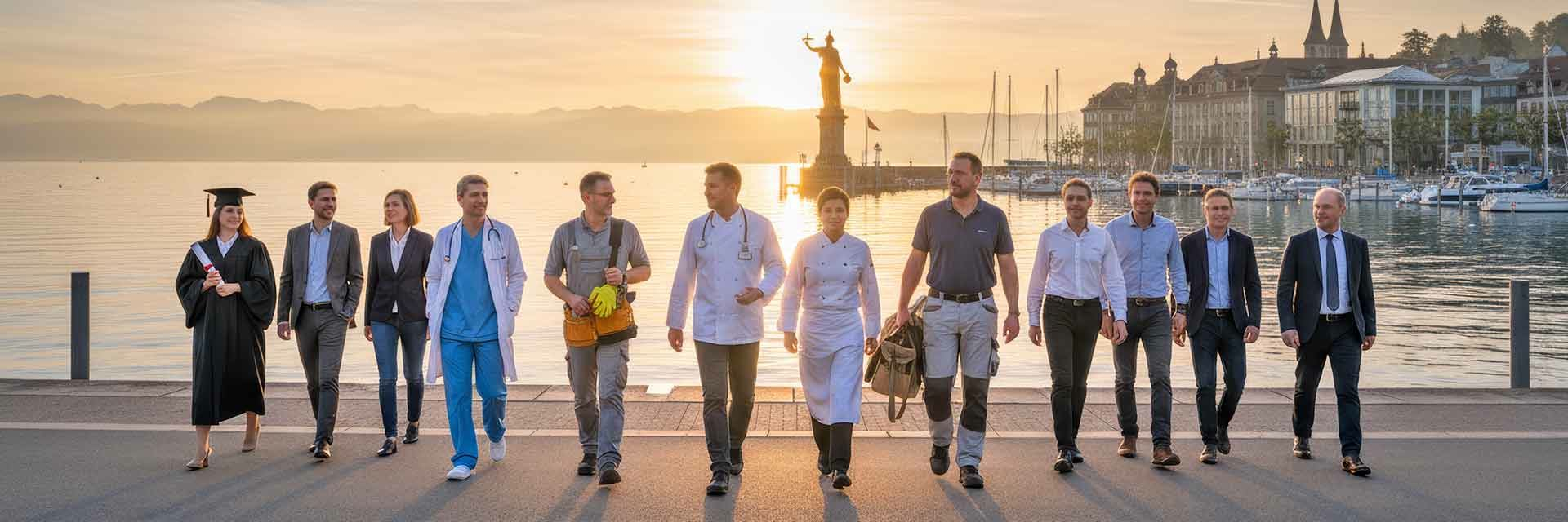 Menschen verschiedener Berufe - Traumjob finden im Kreis Konstanz